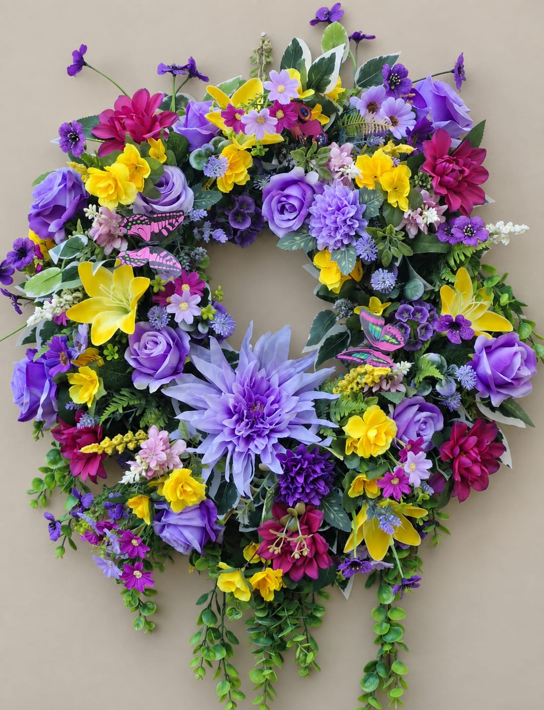 Lilac Spring Garden Wreath