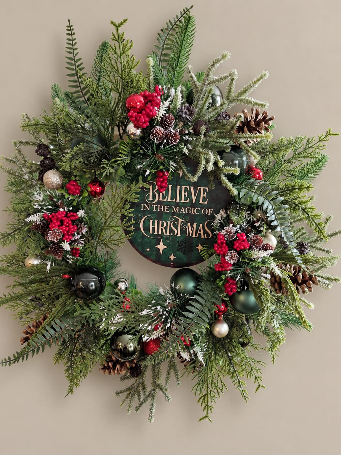 Believe in Christmas Wreath